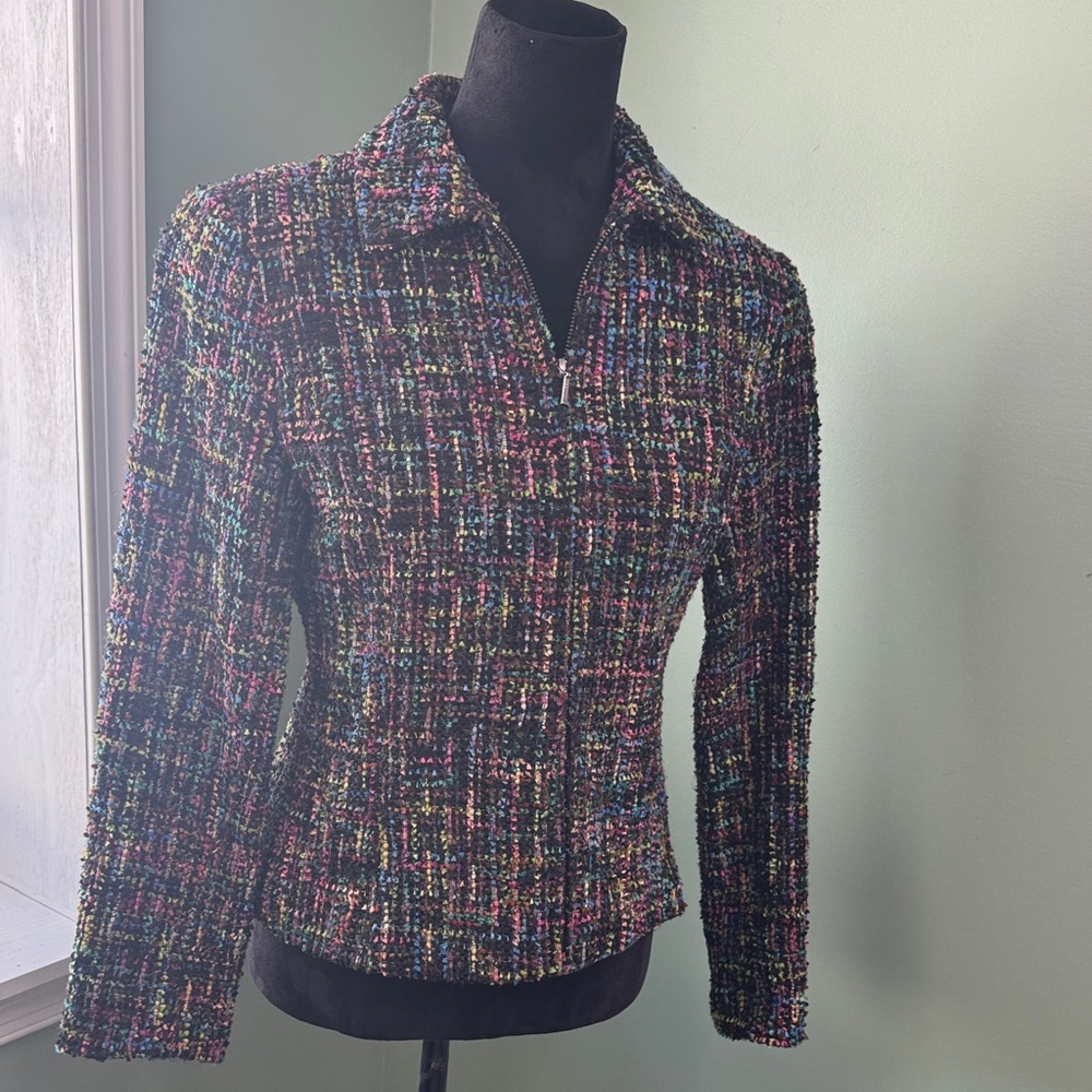 Coldwater Creek Multicolor Tweed Blazer 4